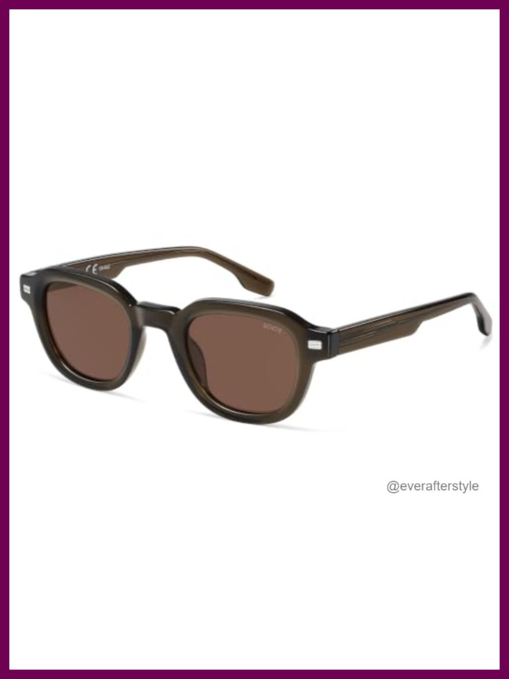 SOJOS Retro Square Sunglasses TR90 Frame TAC Polarized UV Protection